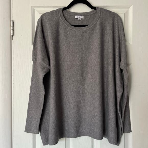 Henly Ribbed-Sleeve Pullover Sweater - Size M-L - Picture 1 of 8